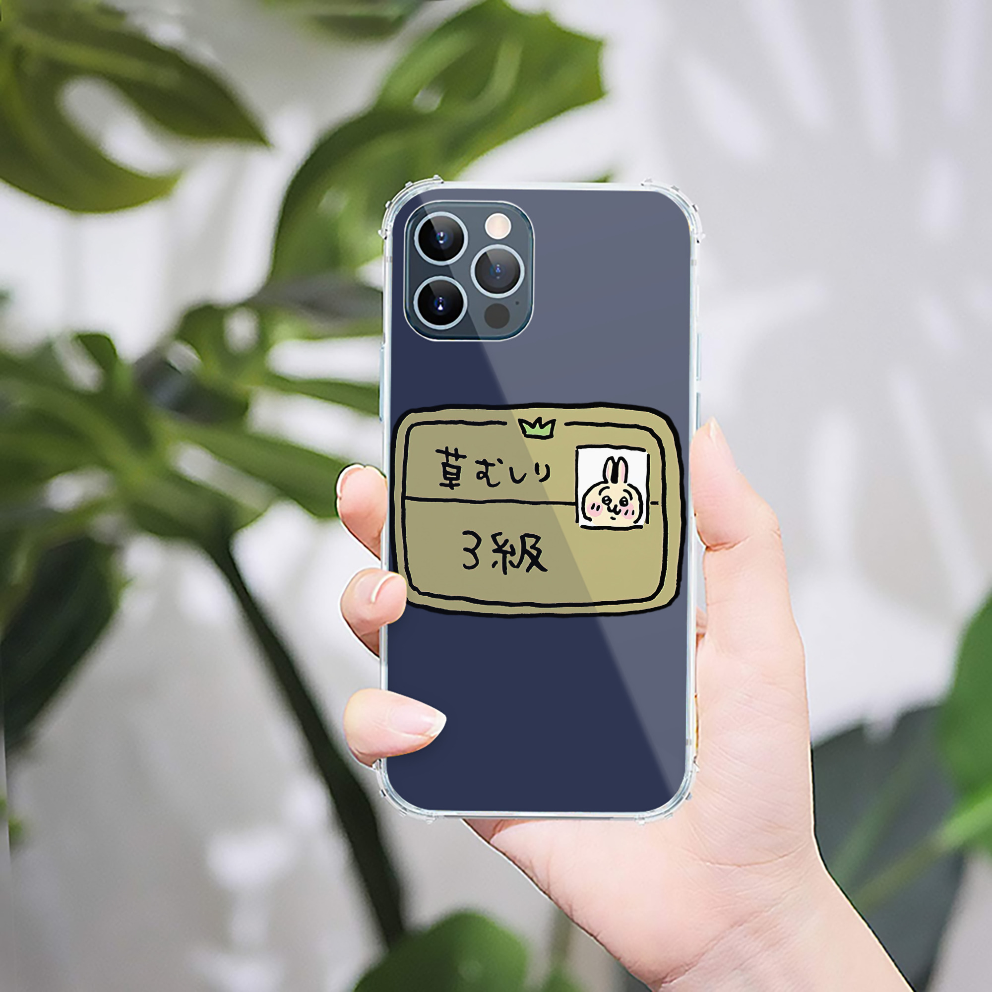 （画像用） ちいかわ うさぎ Chii-kawa usagi 【iPhone 12シリーズ対応】透明スマホケース（クリアソフトケース）